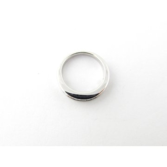 Vintage 14 Karat White Gold Princess Cut Diamond Wedding Band Size 6 #2516 - Picture 2 of 6